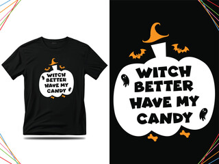 Best Halloween Typography T shirt Design for men, women, and kids