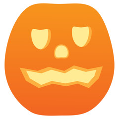 halloween pumpkin face illustration