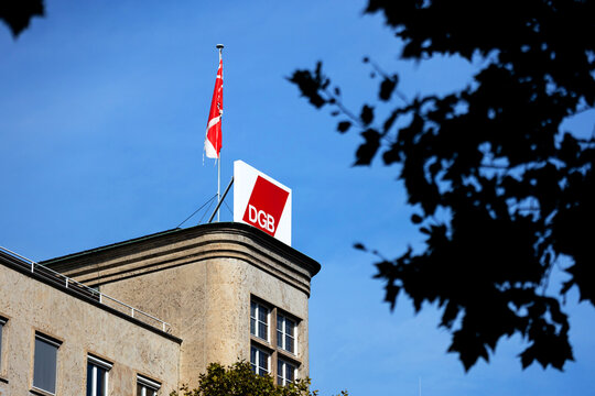 stuttgart, Baden-Wuerttemberg., germany - 06 10 2023: a sign of dkb on a building