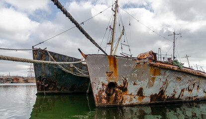 old ship ran aground in Ukraine
