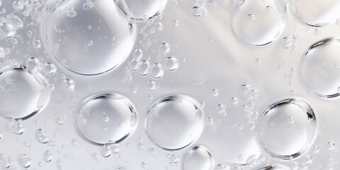 A Close-up of a clear liquid cosmetic product