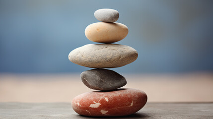 Fototapeta na wymiar Balancing stones background. Symbols of harmony and focus.