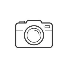 Camera icon in flat style. Photography vector illustration on isolated background. Photo sign business concept.