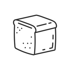 bread, linear icon. Line with editable stroke