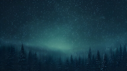 Fototapeta na wymiar winter night background Tranquil in forest Christmas tree Pine tree