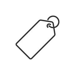 Label, linear icon. Line with editable stroke
