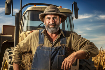 Portrait of a farmer in the field	