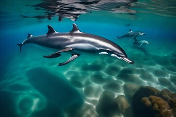 Fototapeta premium dolphin in the water