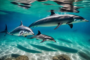 dolphins in the sea