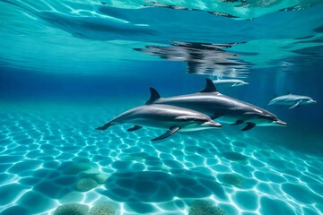 Obraz premium dolphins in the sea