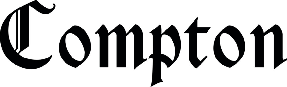 Compton SVG Cut File for Cricut and Silhouette, EPS ,Vector, PNG , JPEG, Zip Folder
