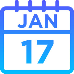 01-January - 17 Line Gradient Icon pictogram symbol visual illustration   