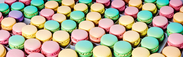 French macaroon cake. Macarons or macaroons, cookies. Colorful macarons cakes. Sweet macaroons...