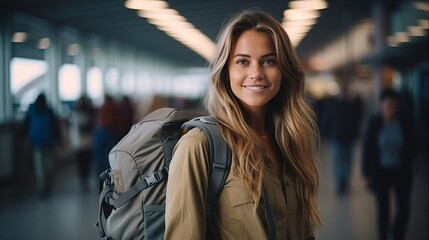 Fototapeta premium Family traveling going to airport