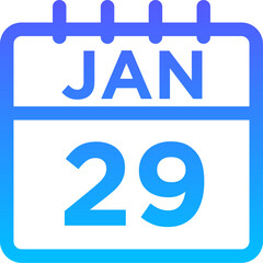 01-January - 29 Line Gradient Icon pictogram symbol visual illustration   