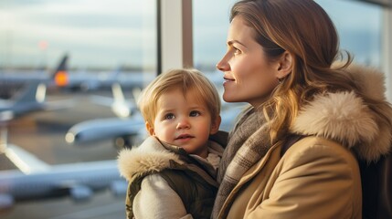 Family traveling  - Airport