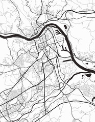Obraz premium Linz Austria City Map