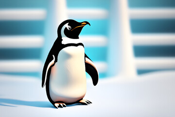 cute penguin. Generative AI