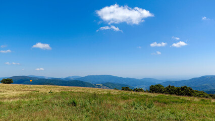 Paysage estival dans les montagnes des Vosges