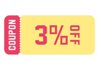 割引クーポンのイラスト