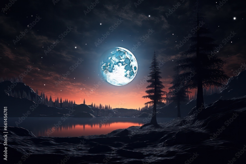 Poster eclipse exploration: scientific backdrop illustrating lunar eclipse events