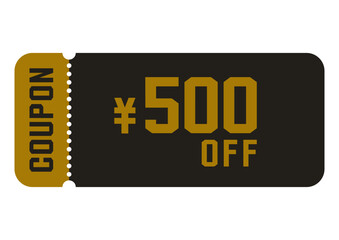 割引クーポンのイラスト