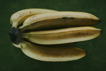 Close-up of bananas on green background