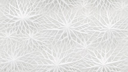 White snowflakes on a plain white or blue background, highlighting their unique symmetrical patterns. SEAMLESS PATTERN. SEAMLESS WALLPAPER.