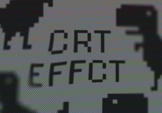 CRT Text And Logo Effect Mockup