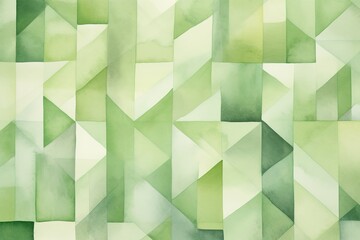  watercolor green line geometry abstract subtle background illustration, Minimal geometric pattern, Dynamic shapes composition interweavings. - obrazy, fototapety, plakaty
