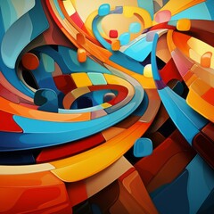 Colorful abstract art representing diversity.