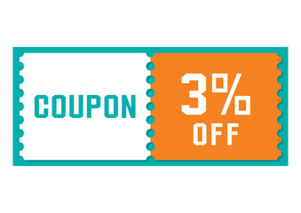 割引クーポンのイラスト