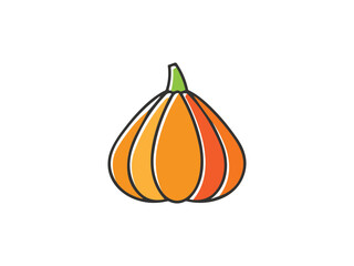 pumpkin flat icon vector , halooween pumpkin	
