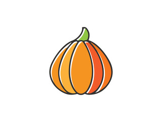 pumpkin flat icon vector , halooween pumpkin	
