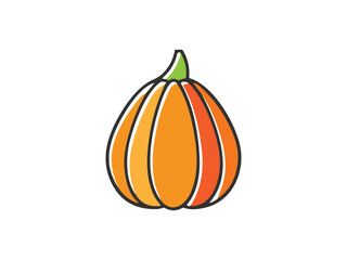 pumpkin flat icon vector , halooween pumpkin	
