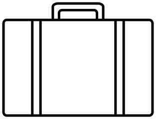 Suitcase outline icon. Baggage illustration.