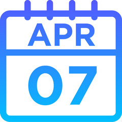 04-April - 07 Line Gradient Icon pictogram symbol visual illustration   