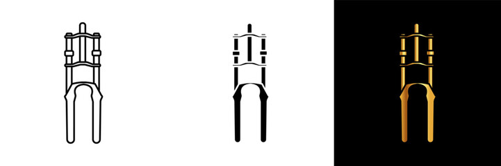 The Bicycle Fork icon symbolizes stability, control, and precision in cycling. It represents the front-end backbone of a bicycle, where steering, handling, and rider confidence converge. 