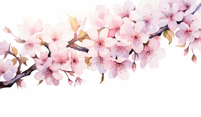 Obraz premium 優しい桜 水彩 イラスト