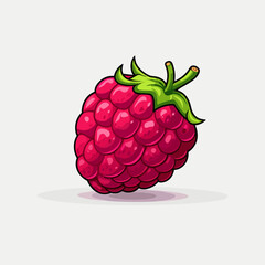 Raspberry. Raspberry hand-drawn comic illustration. Vector doodle style cartoon illustration.