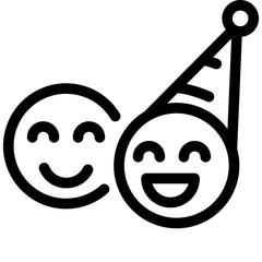Happy Emoji Birthday Icon