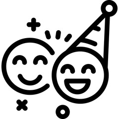 Happy Emoji Birthday Icon
