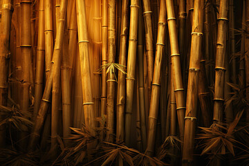 Chinese Bamboo Background Created with Generative AI