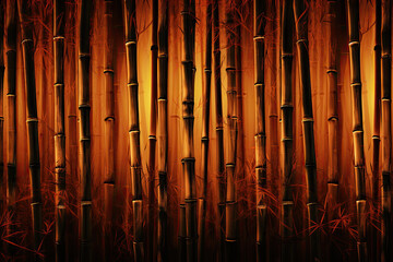 Obraz premium Chinese Bamboo Background Created with Generative AI