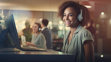 Customer Service Representative in Action Created with Generative AI