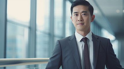 Fototapeta premium Professional Businessman in Modern Office Setting Created with Generative AI
