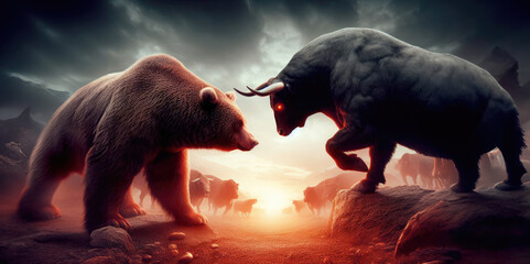 Bear and Bull Markets Confrontation