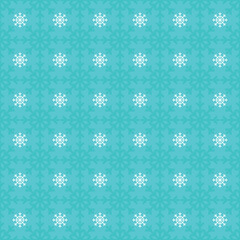 Beautiful Christmas seamless vector snowflake texture on light cyan background. A classical seasonal pattern for wrapping paper, greeting cards, invitations, gift boxes and web background.