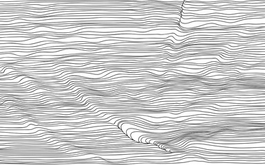 Topographic abstract illustration wallpaper hand drawn. Background concept poster isolated on white. Lines and contours concept relief landscape.