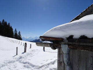 snow covered house